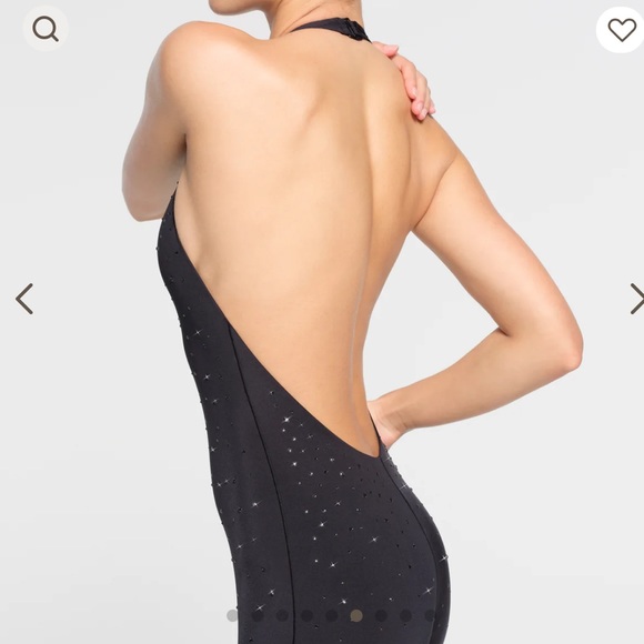 BRAND NEW SZ M Skims x Swarovski Halter Style Catsuit/Jumpsuit - Picture 4 of 5